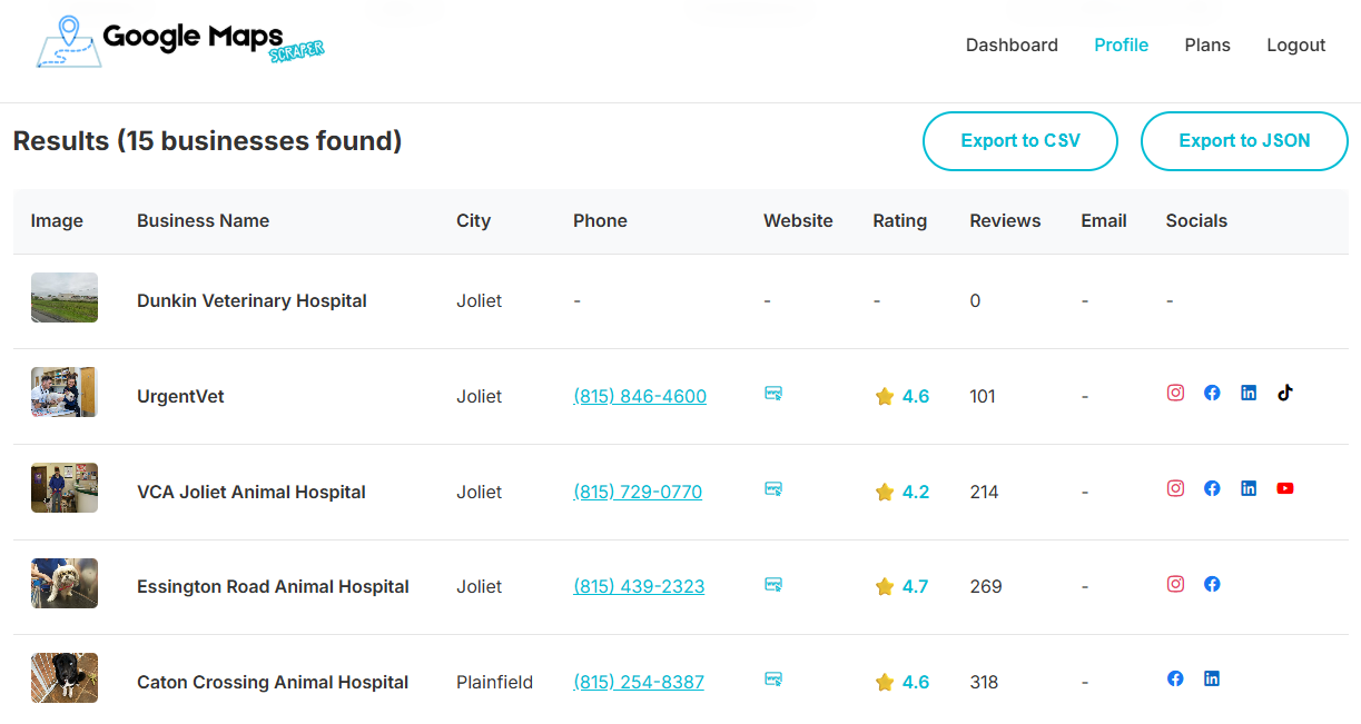 Google Maps Scraper Preview